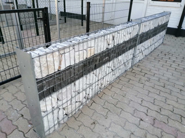 Gabion kerítés, kőkerítés, vadháló, drótfonat, drótháló, kerítéspanel